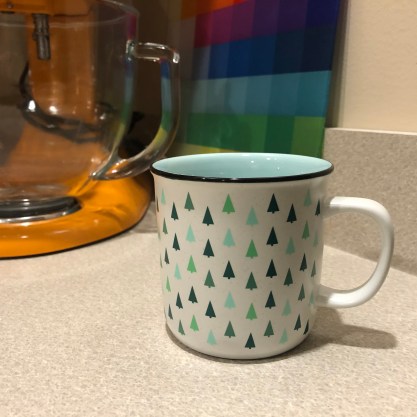 The author's Christmas tree mug waiting to make its debut on Nov. 1. 