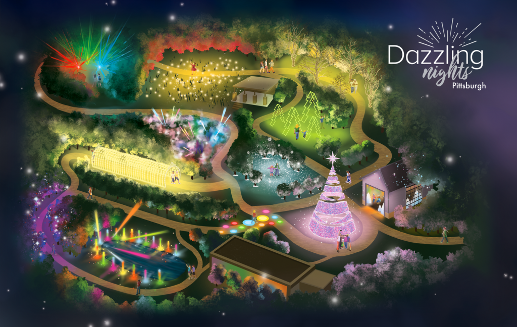 Pittsburgh Botanic Gardens’ Dazzling Nights holiday lights&nbsp;show