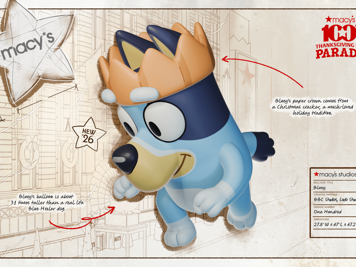 Bluey will get new balloon for Macy’s 100th Thanksgiving Day&nbsp;Parade